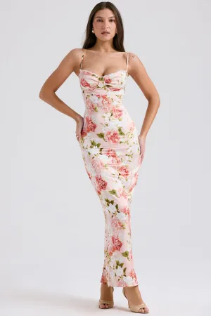 Agness Floral Maxi Bodycon Dress