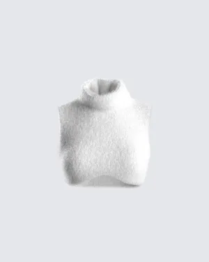 Beckett White Cropped Knit Top