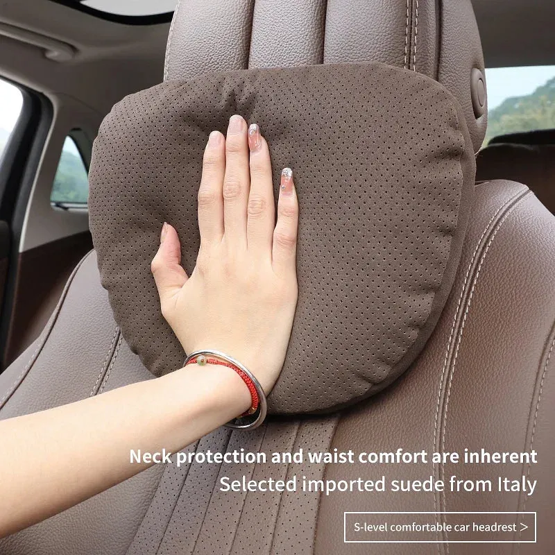 Color: Red - Top Quality Car Headrest Neck Support Seat Soft Neck