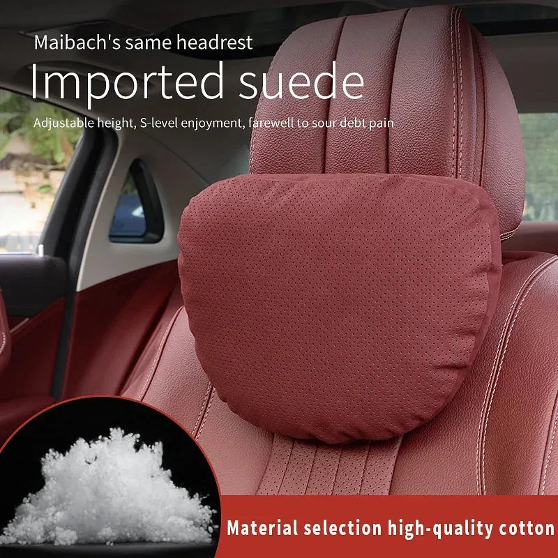 Color: Red - Top Quality Car Headrest Neck Support Seat Soft Neck