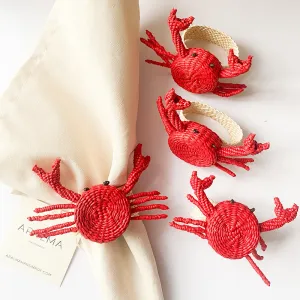 Crab Napkin Ring made of iraca palm