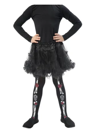 Day of the Dead Tights, Child, Black