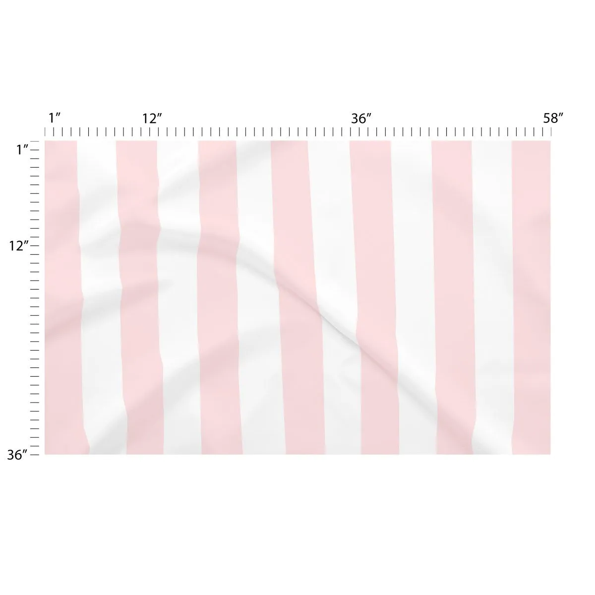 Fabric Cabana Stripe Pink - Natural Fiber Fabric by the Yard