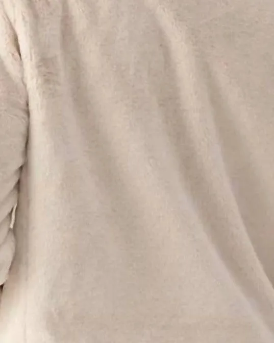 Going Out Fur Coat in Cream | Cream