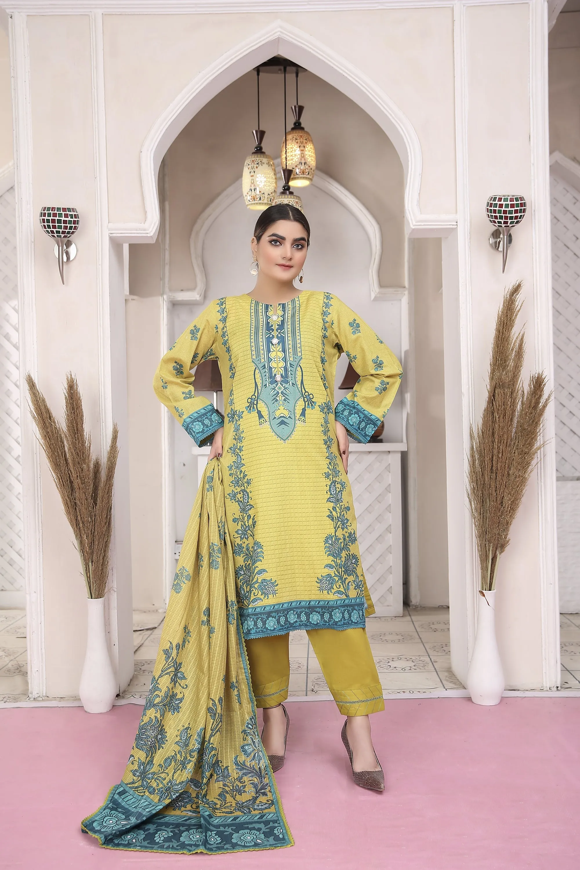 IshDeena Indian Dresses for Women Eid Wear Pakistani Salwar Kameez Suit Ready to Wear Cotton (M-3XL) New 2025