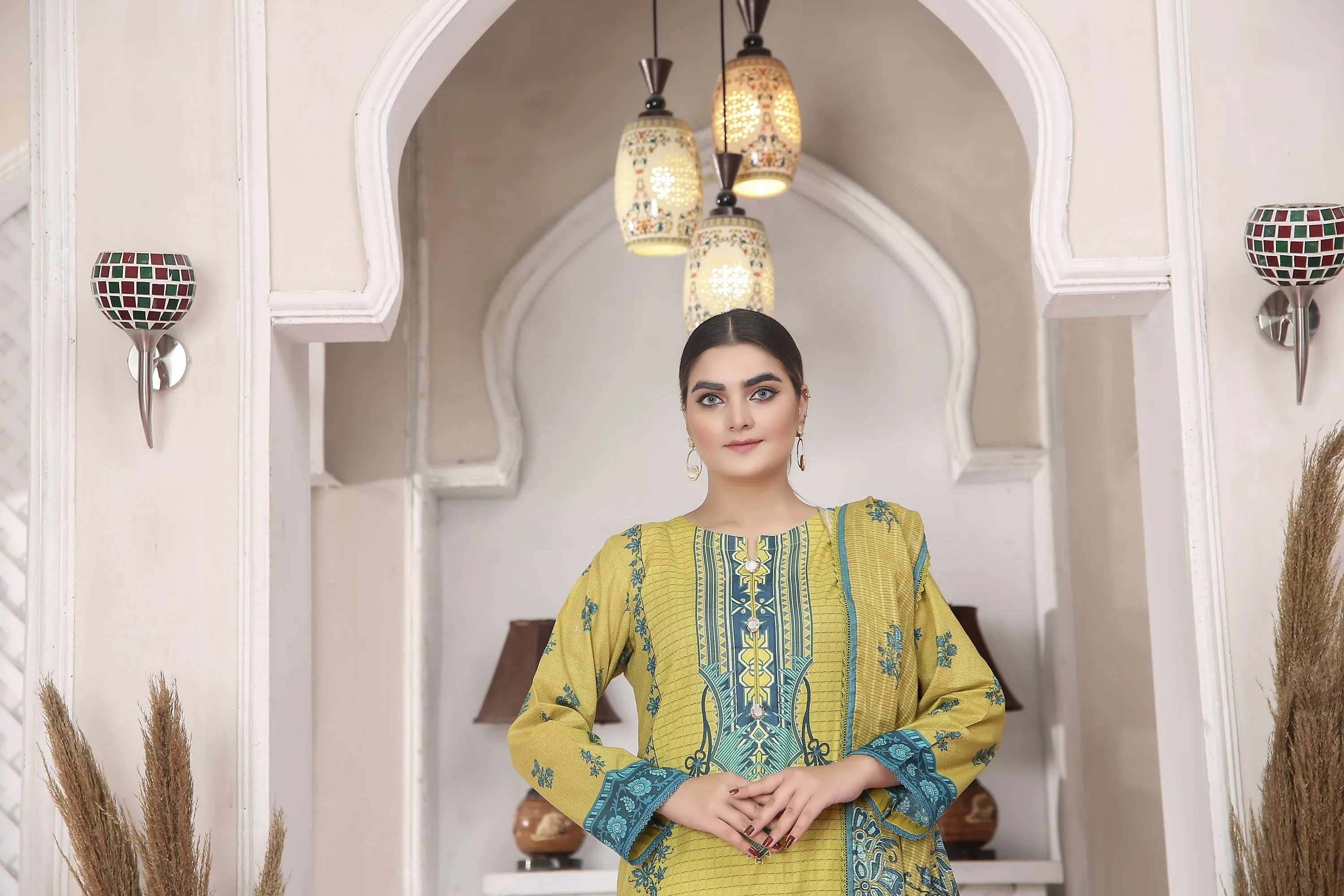 IshDeena Indian Dresses for Women Eid Wear Pakistani Salwar Kameez Suit Ready to Wear Cotton (M-3XL) New 2025
