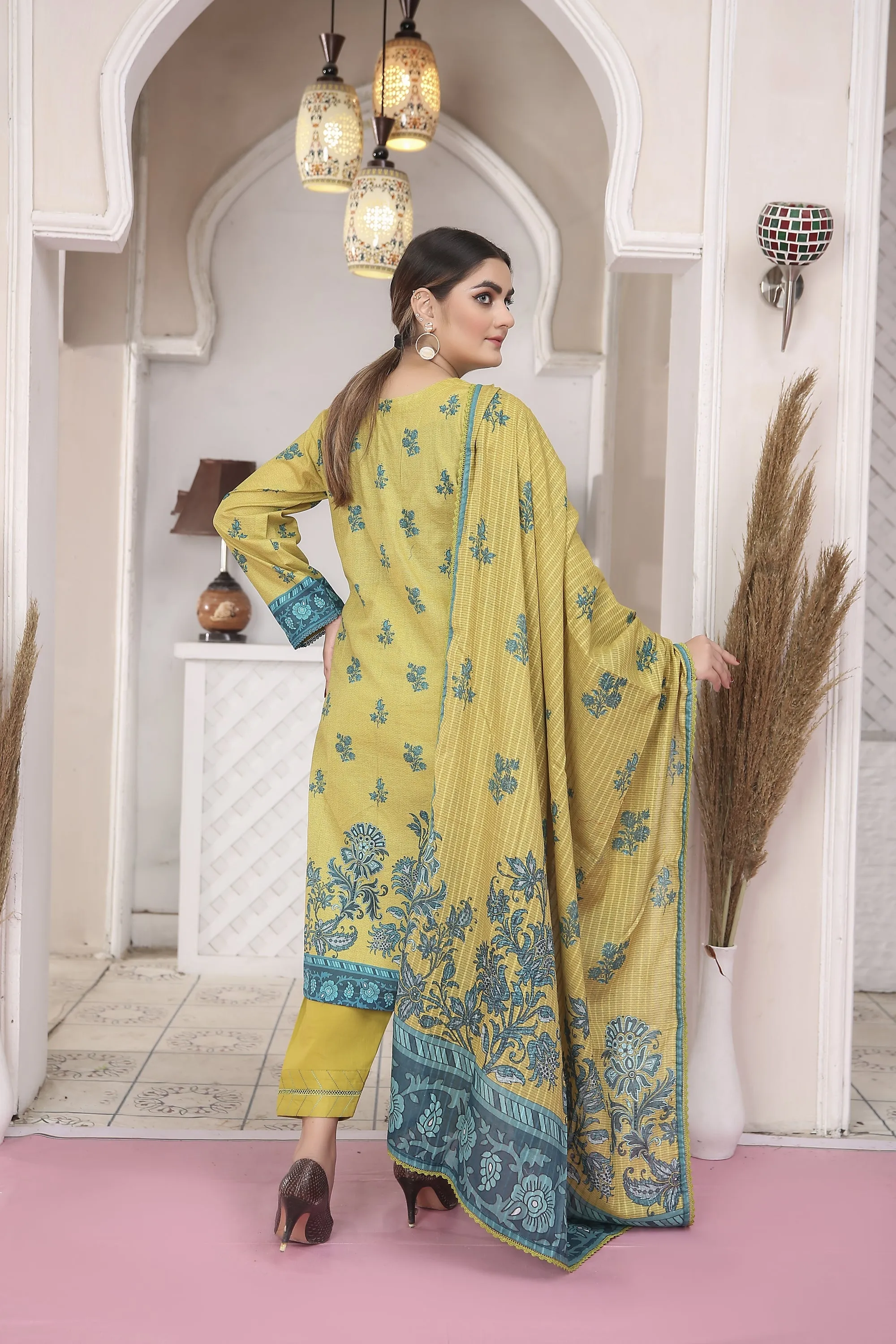 IshDeena Indian Dresses for Women Eid Wear Pakistani Salwar Kameez Suit Ready to Wear Cotton (M-3XL) New 2025