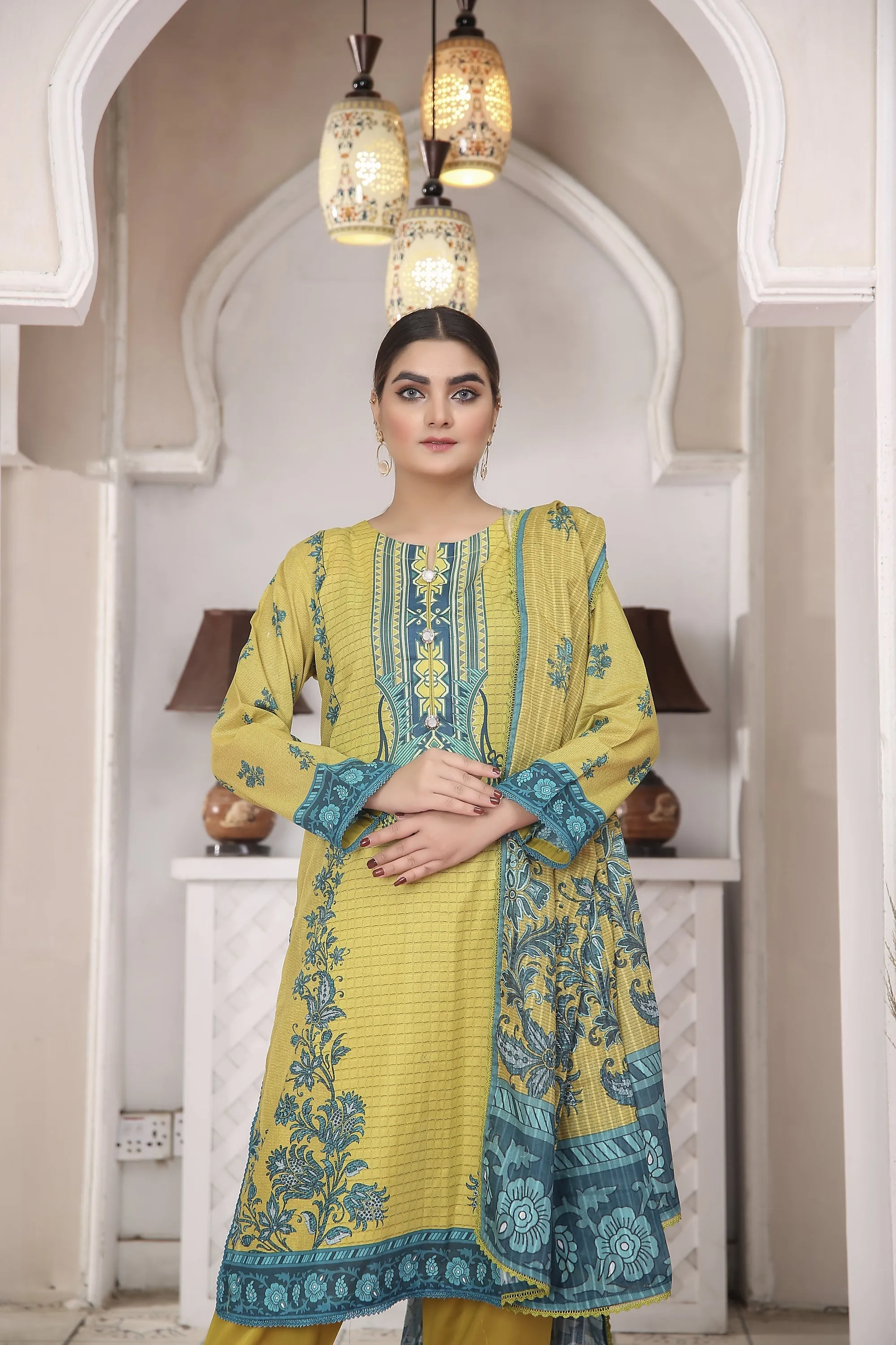 IshDeena Indian Dresses for Women Eid Wear Pakistani Salwar Kameez Suit Ready to Wear Cotton (M-3XL) New 2025
