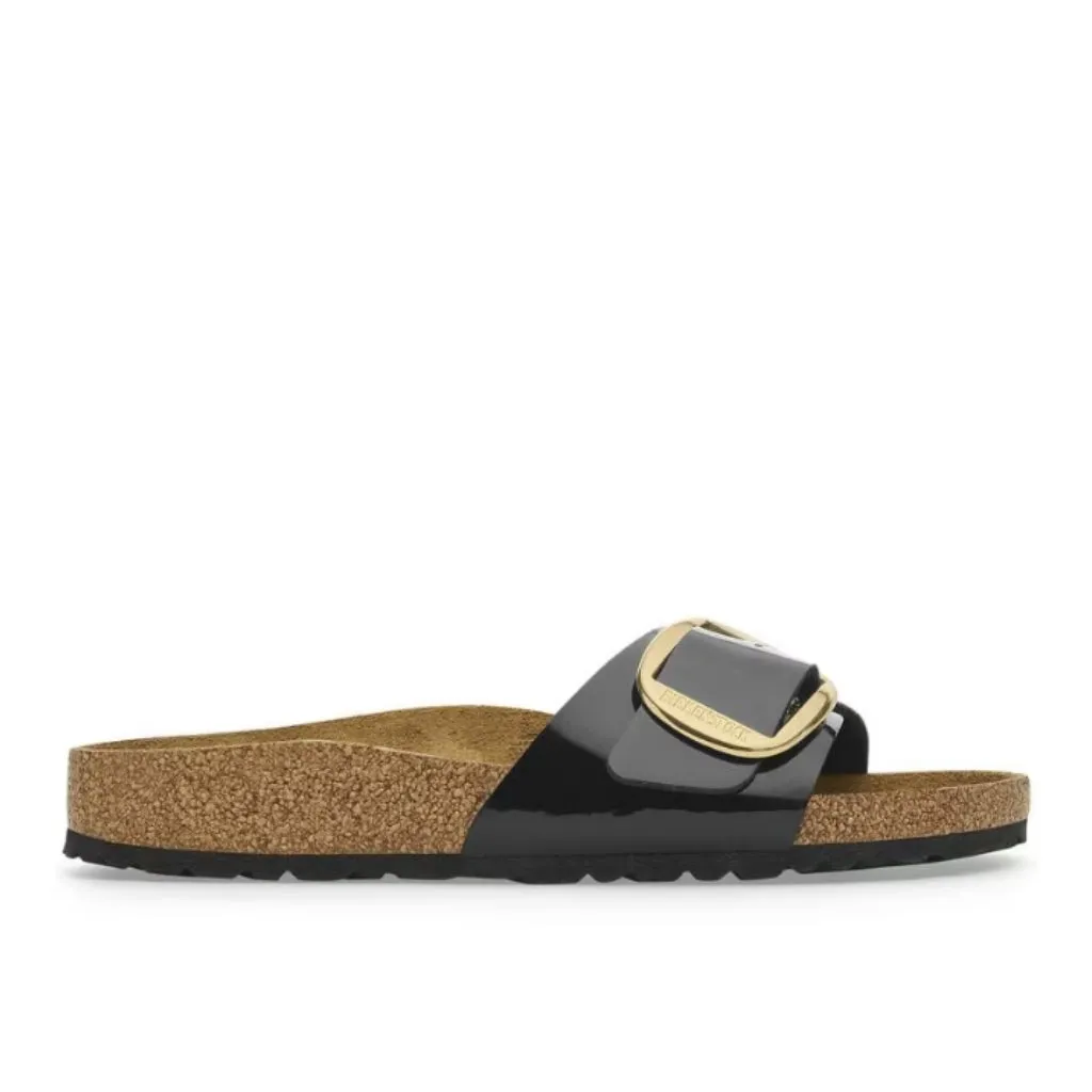 Madrid Big Buckle Patent Birko-Flor- Black/Gold