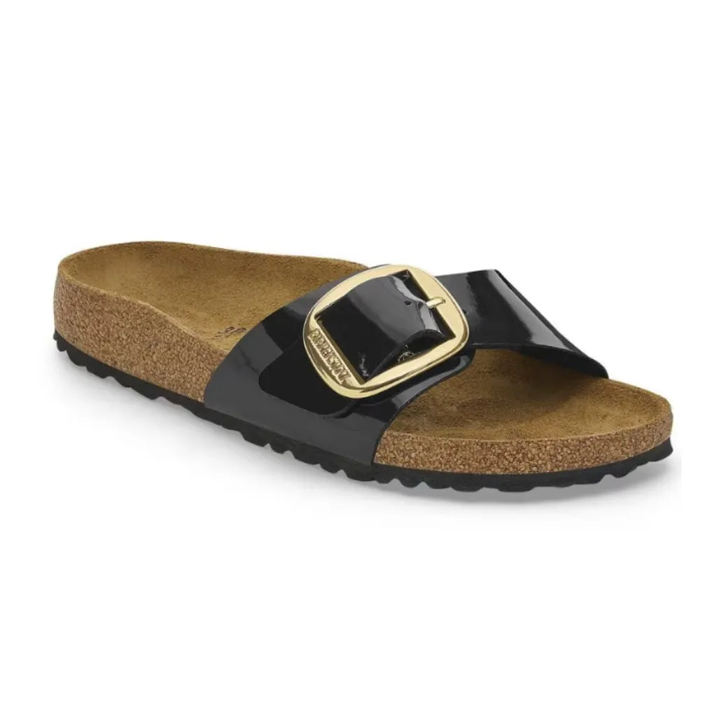 Madrid Big Buckle Patent Birko-Flor- Black/Gold