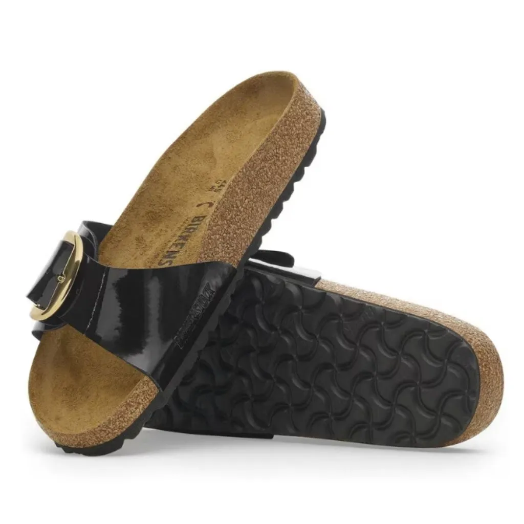 Madrid Big Buckle Patent Birko-Flor- Black/Gold