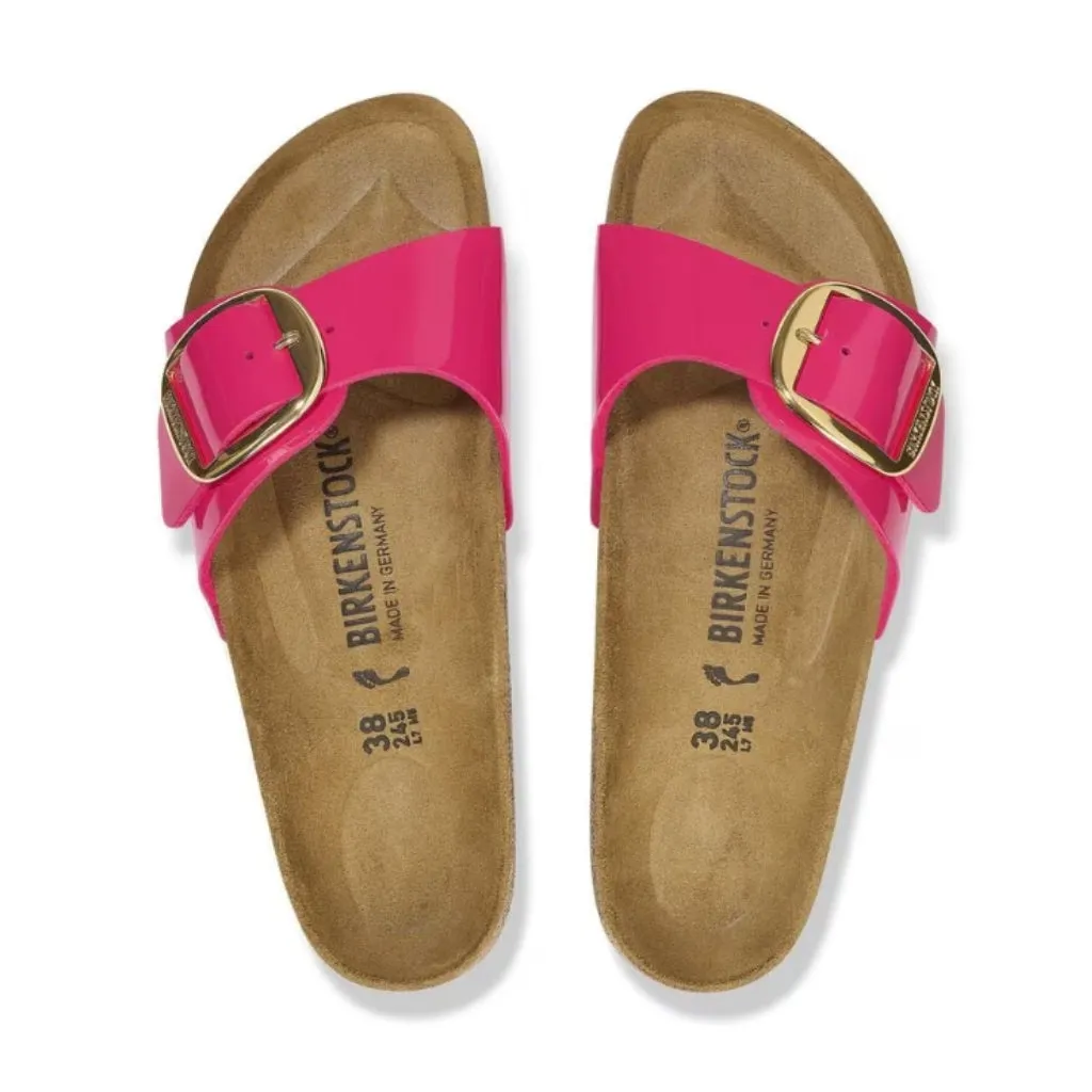 Madrid Big Buckle Patent Birko-Flor- Fuchsia Fusion