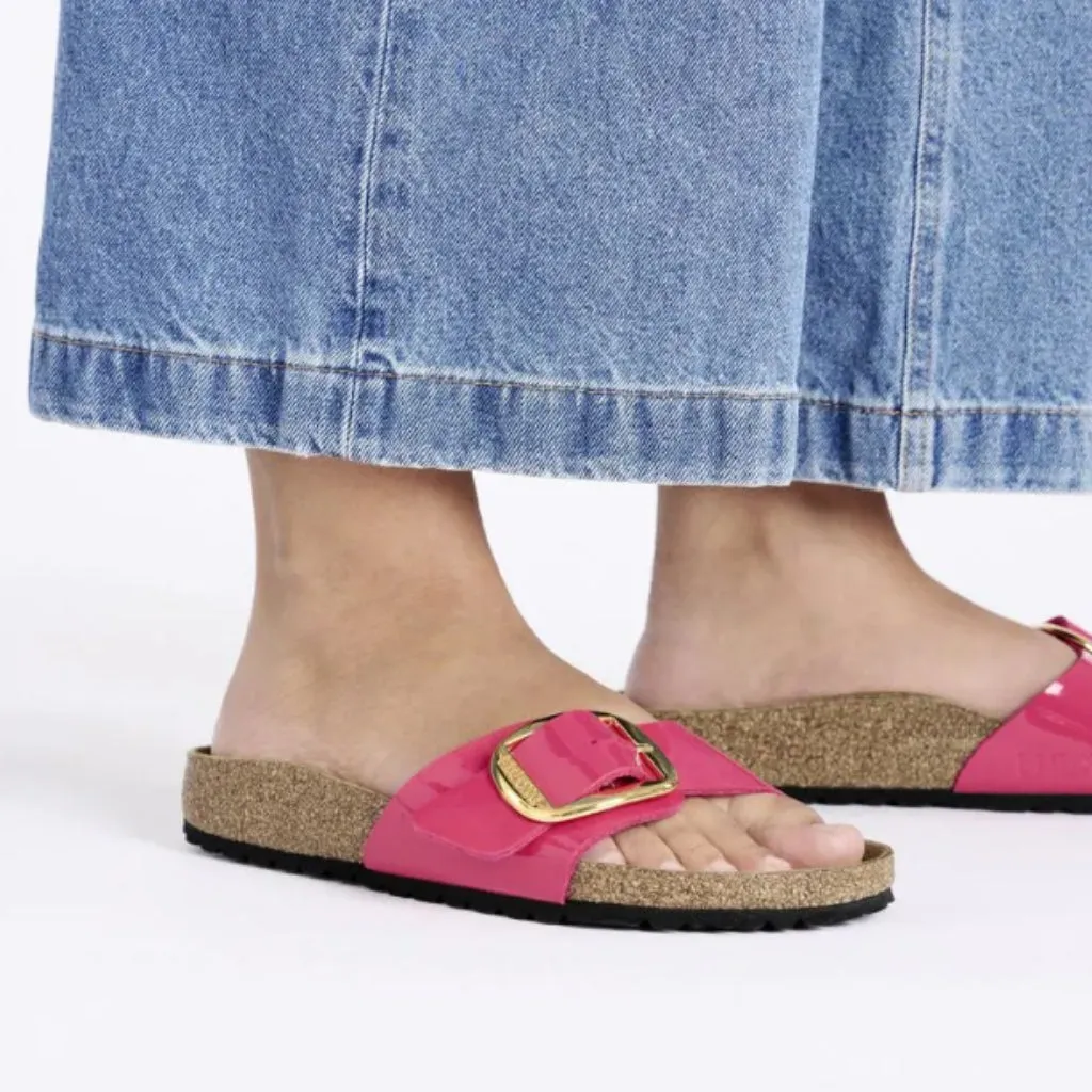 Madrid Big Buckle Patent Birko-Flor- Fuchsia Fusion
