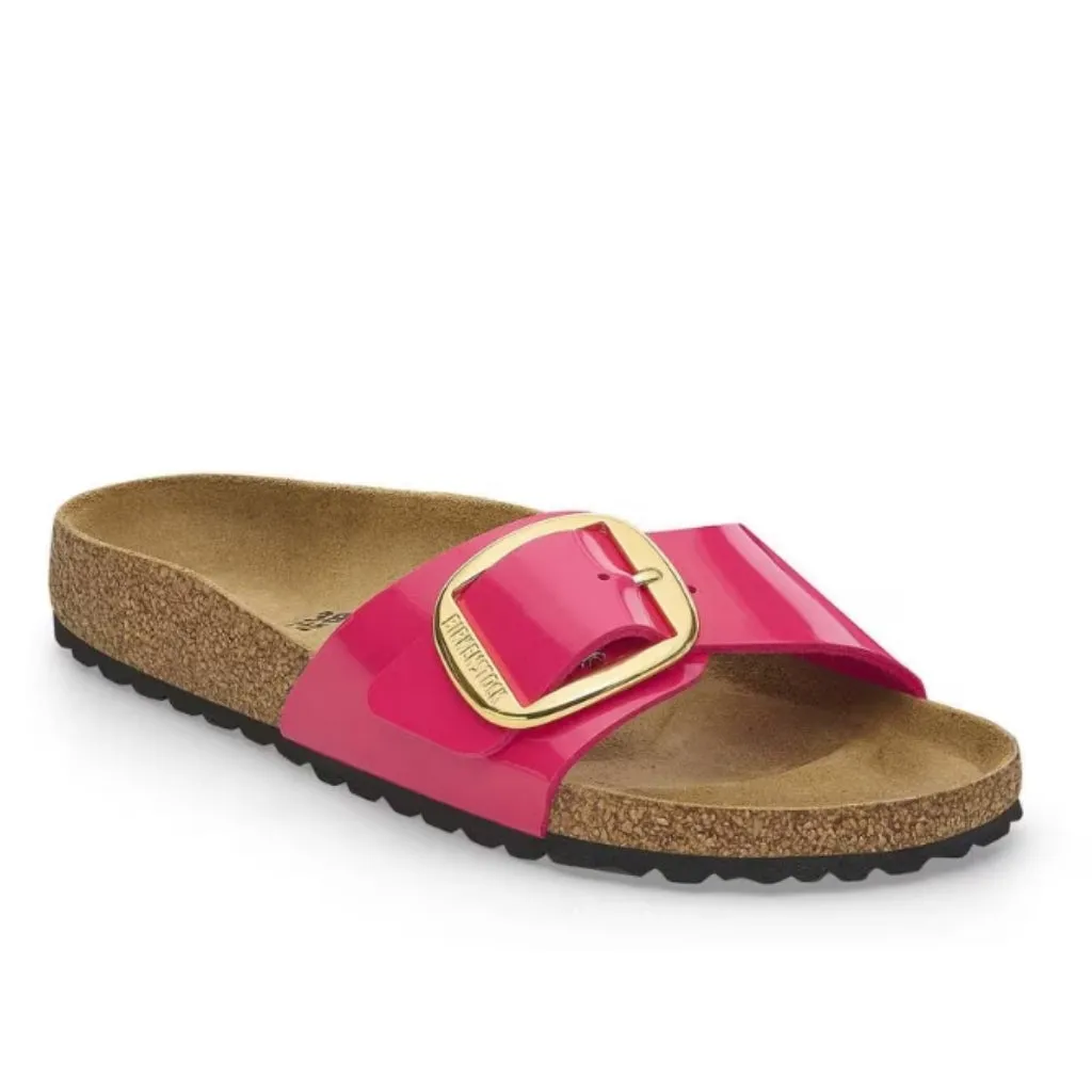 Madrid Big Buckle Patent Birko-Flor- Fuchsia Fusion