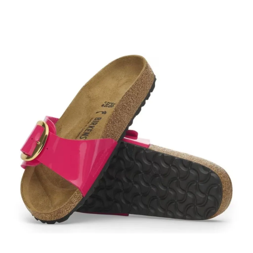 Madrid Big Buckle Patent Birko-Flor- Fuchsia Fusion