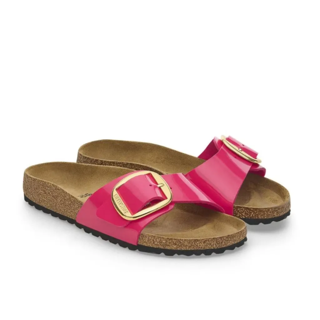 Madrid Big Buckle Patent Birko-Flor- Fuchsia Fusion