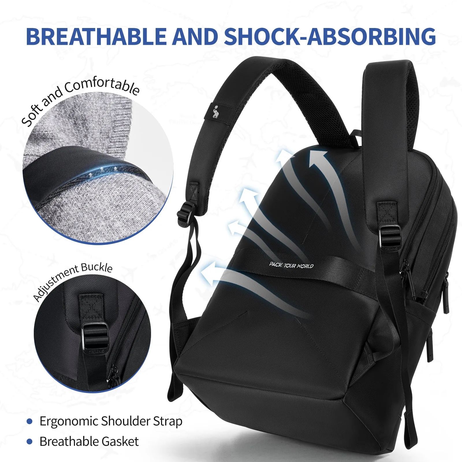 OIWAS 3X Business Casual Backpack