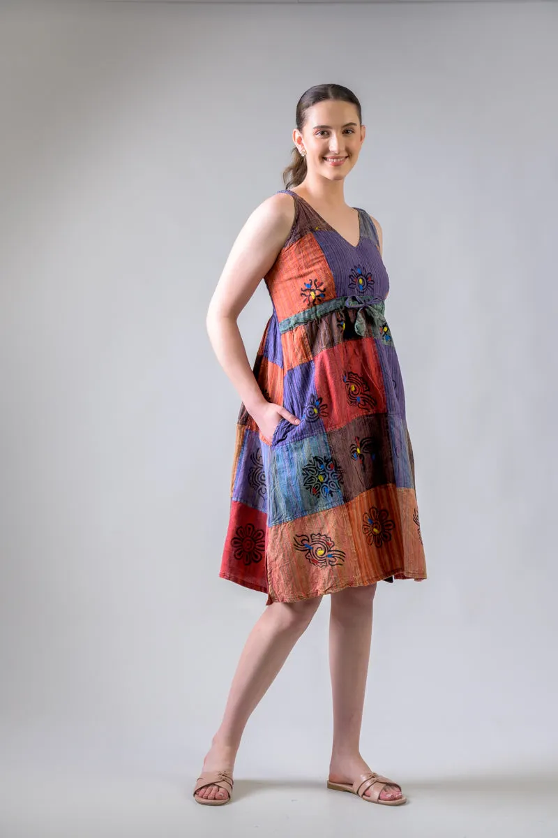 Rhea Cotton Patch Summer Dress