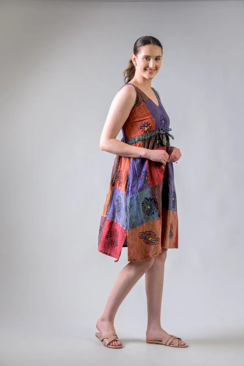 Rhea Cotton Patch Summer Dress