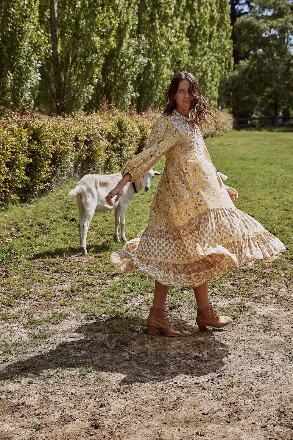 Saba Midi Dress with Pockets