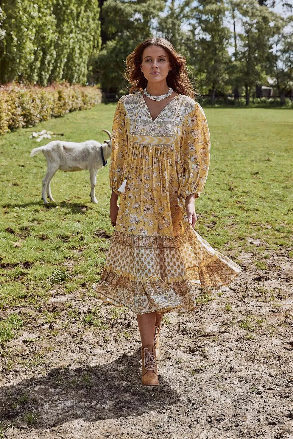Saba Midi Dress with Pockets