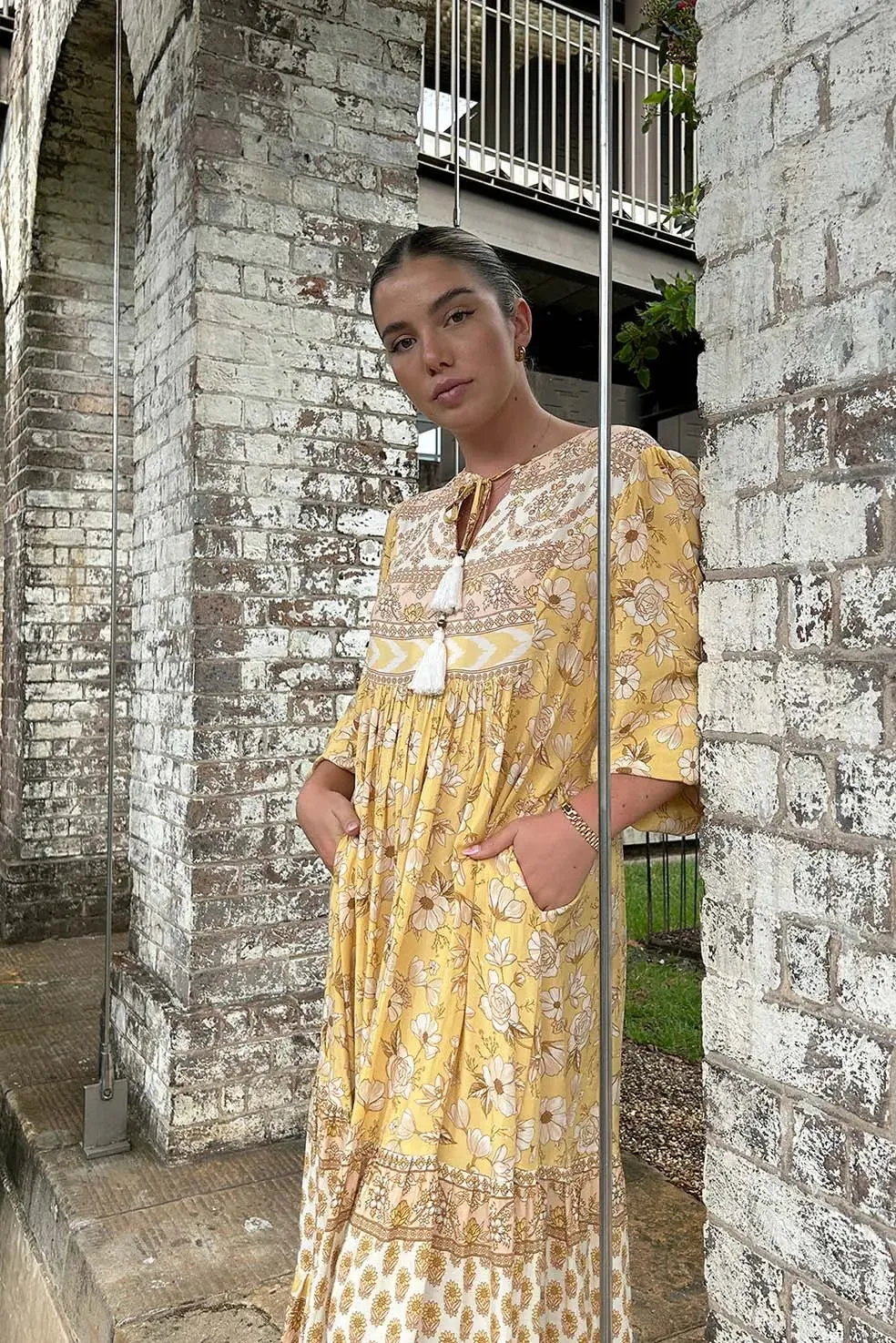 Saba Midi Dress with Pockets