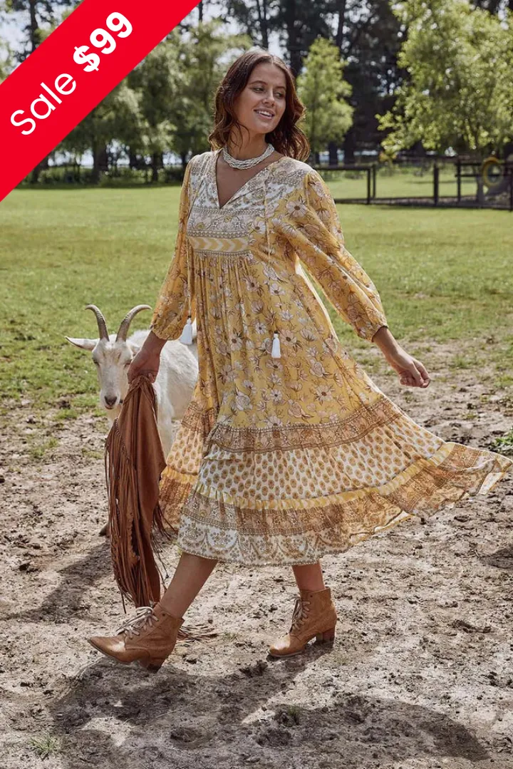 Saba Midi Dress with Pockets
