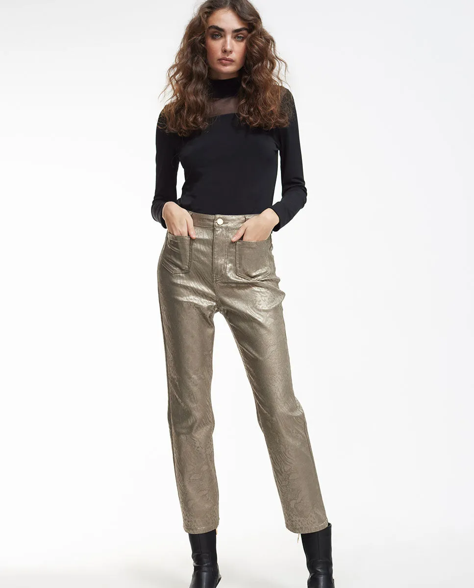 Sheer detail T-shirt