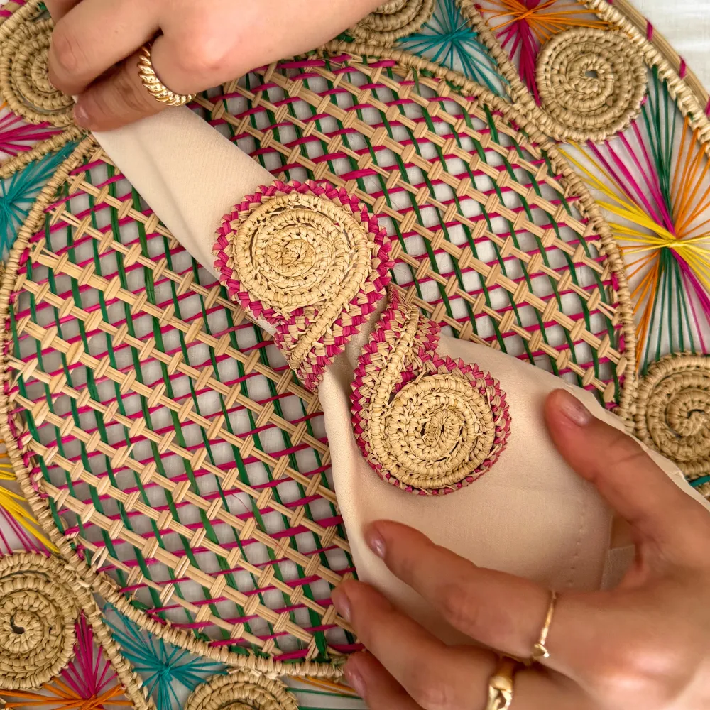 Spiral Napkin Ring - Made of Iraca Palm