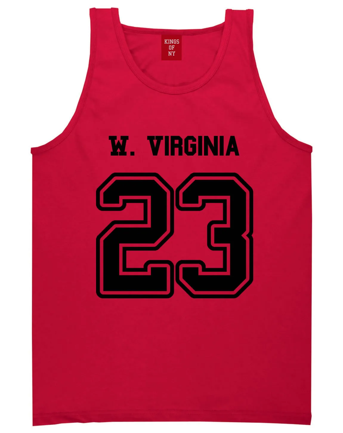 Sport Style West Virginia 23 Team State Jersey Mens Tank Top